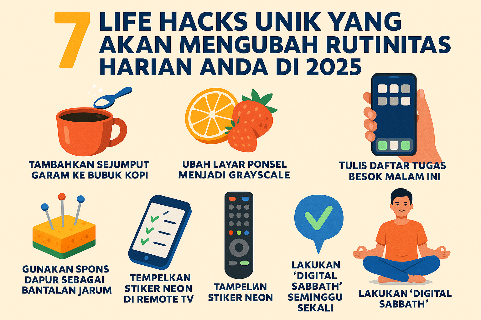 7 Life Hacks Unik yang Akan Mengubah Rutinitas Harian Anda di 2025