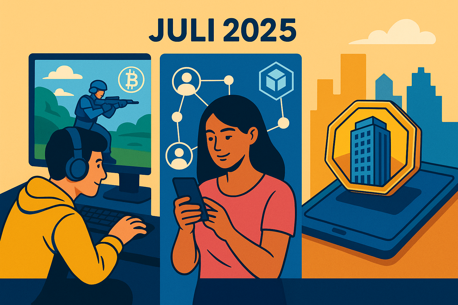 Crypto Juli 2025 Era Baru Gaming, Sosial Media Terdesentralisasi, dan Revolusi Properti Digital