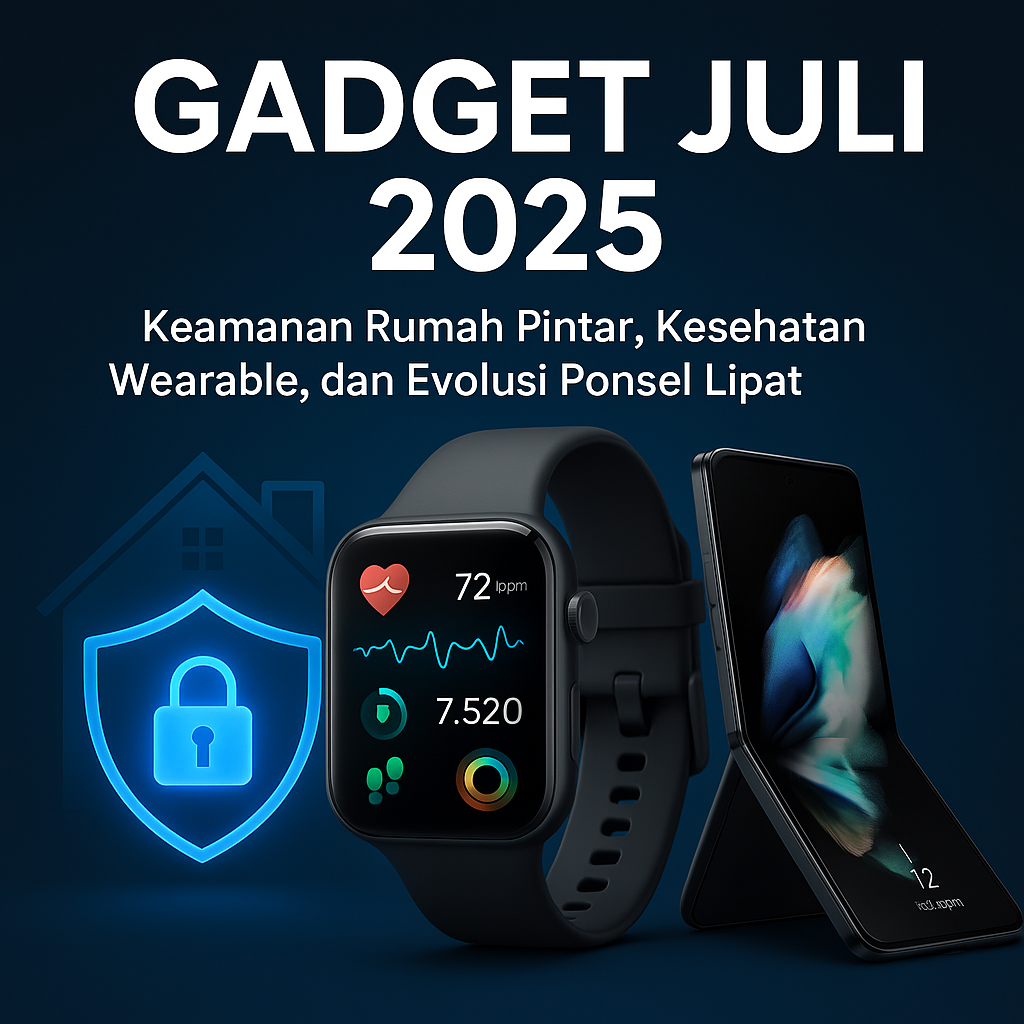 Gadget Juli 2025 Keamanan Rumah Pintar, Kesehatan Wearable, dan Evolusi Ponsel Lipat