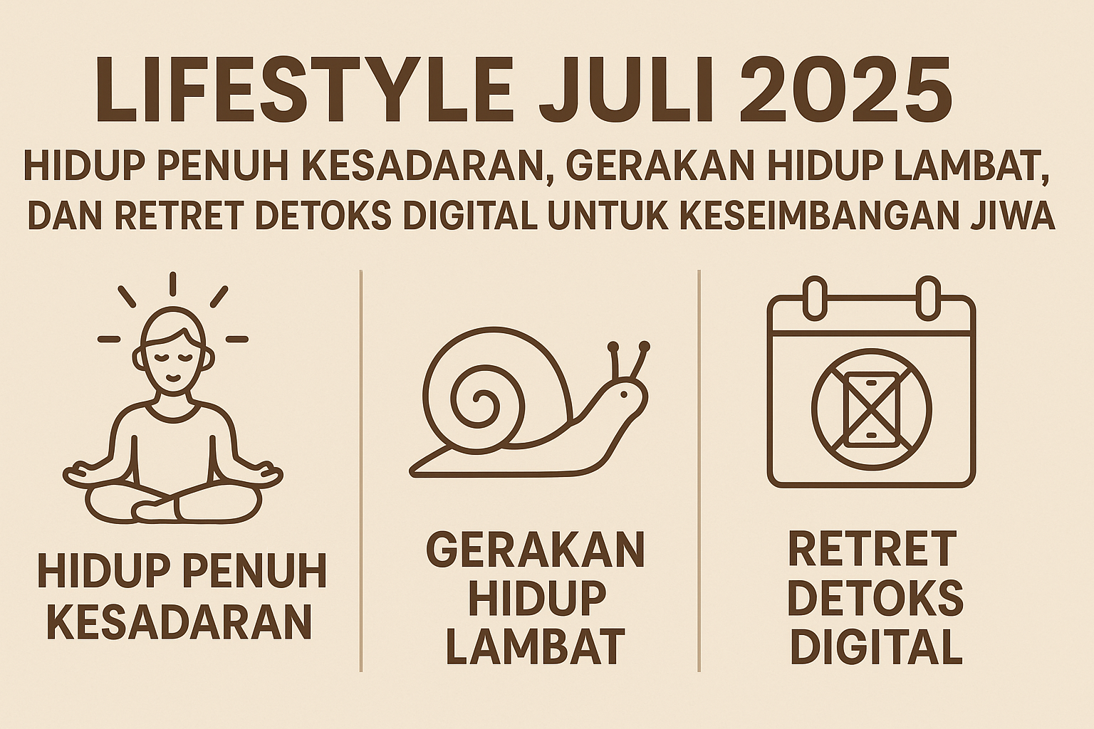 Lifestyle Juli 2025 Hidup Penuh Kesadaran, Gerakan Hidup Lambat, dan Retret Detoks Digital untuk Keseimbangan Jiwa